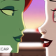 Poison Ivy and Harley trying to escape the cops.